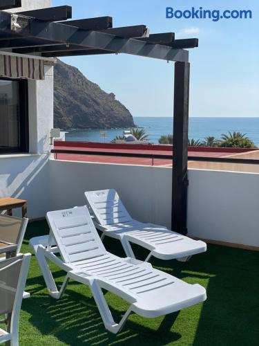 Ático Cabo de Gata con Terraza y vistas al mar, jacuzzi de exterior en temporada