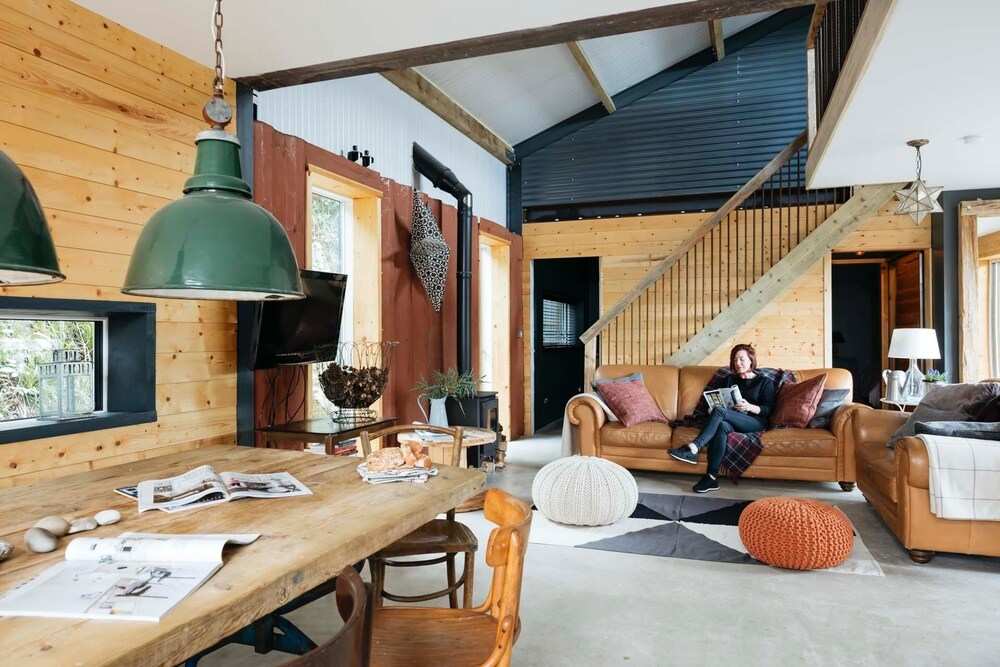 Unieke lodge met industrieel ontworpen interieur